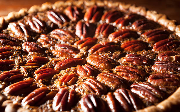 Homemade Pecan Pie stock photo