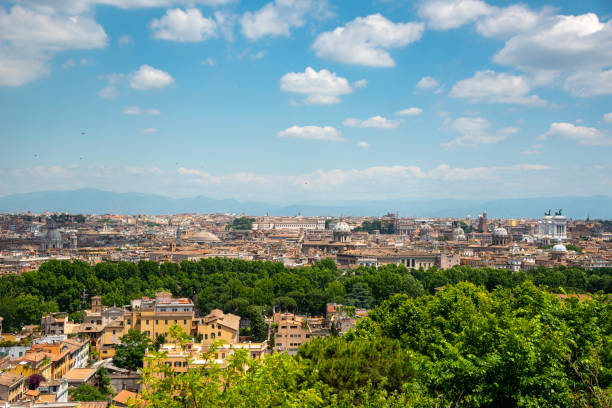Rome, Italy Cityscape View with Roofs
