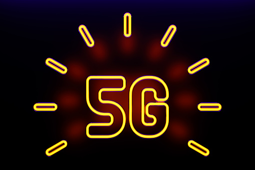 3D illustration of a working cellular connection WI-fi, 5G on a white background.  icon for mobile phone or smart device. 5G Illustration  for business and technology, speed, signal, network