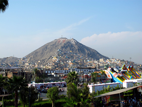 Lima / Peru - 01 May 2011: The view Cerro San Cristobal, the mountain close Lima city, Peru, South America