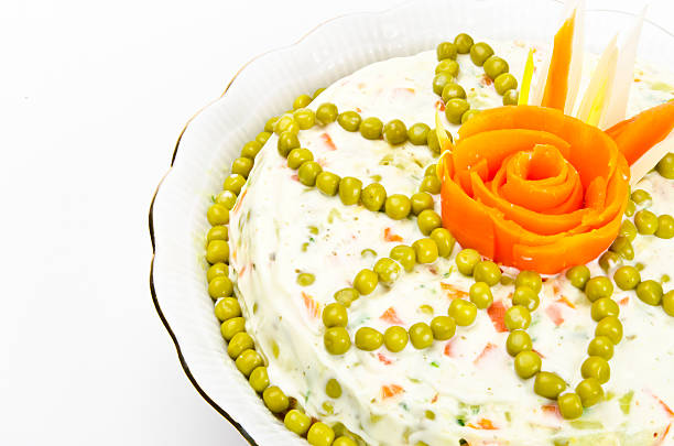 Polish vegetable salads with mayonnaise