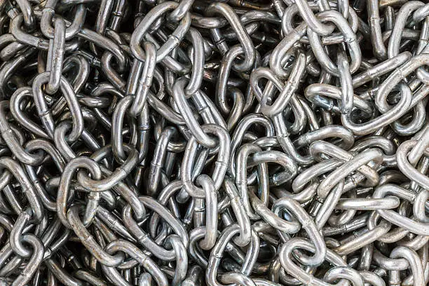 Photo of Chains tangled as a background
