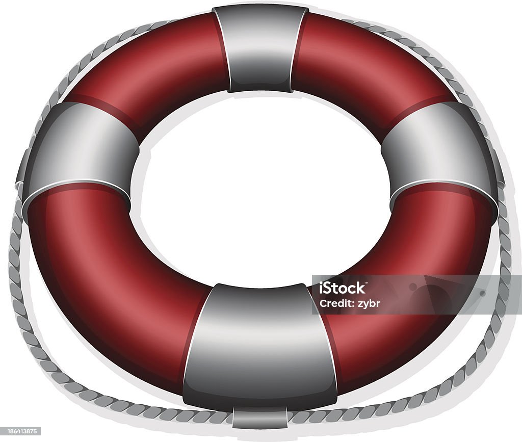 lifebuoy rojo - arte vectorial de Accidentes y desastres libre de derechos