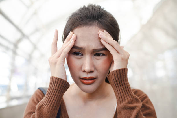 istock Asian young woman suffering from toothache. 1864147371