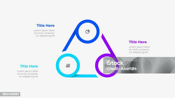 Cycle Triangle Diagram With 3 Options Or Steps Slide For Business ...