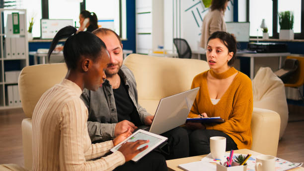 istock Diverse business people working in teamwork discussing project strategy 1864187307