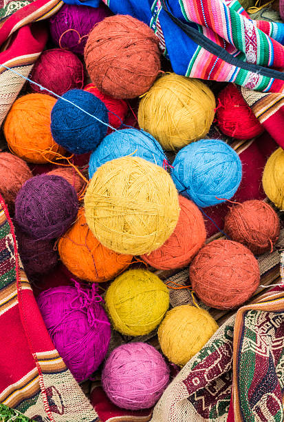 istock natural dyed wool yarn peruvian Andes Cuzco Peru 186420477