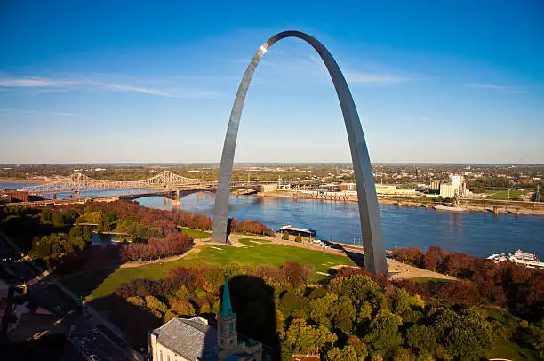 Photo of The Gateway Arch of St Louis, Missouri, taken from the sky