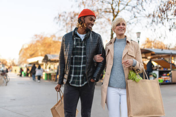 istock Enjoying a Stroll After Sustainable Shopping 1864220265