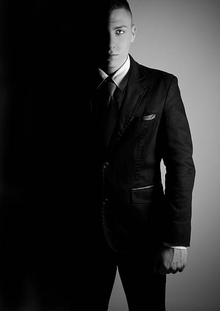 istock Businessman in black and white 186423891