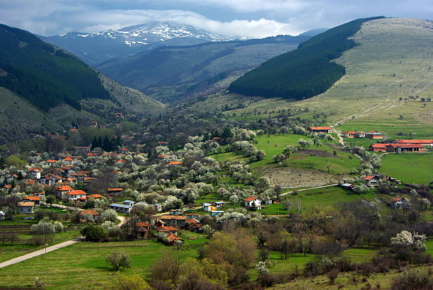 Bulgarian village stock photo