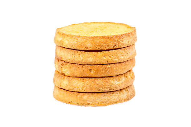istock Series of round rusk 186424077