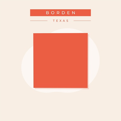 Vector illustration vector of Borden map Texas