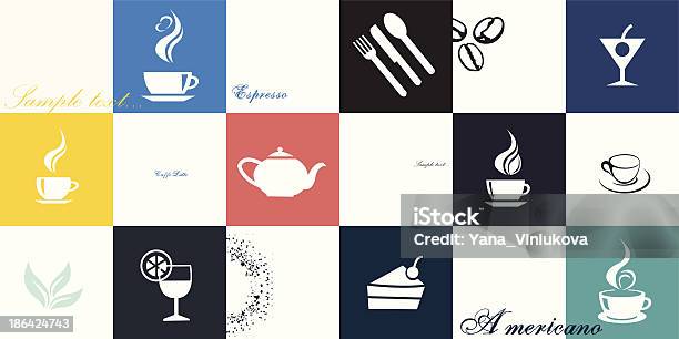 Чашки Для Кофе И Чая Вектор Icon Collection — стоковая векторная графика и другие изображения на тему Кафе - Кафе, Без людей, Векторная графика