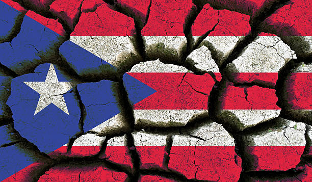 Puerto Rico flag. stock photo