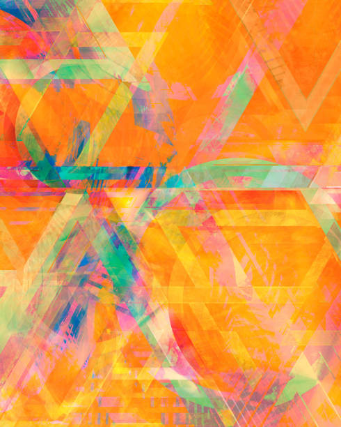 istock Grunge fractal glitch art background. Colorful abstract texture. 1864269093
