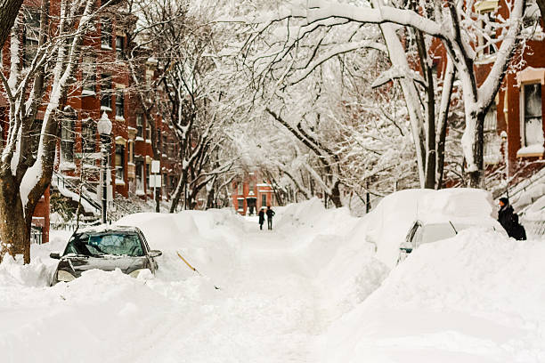 street covered with snow.