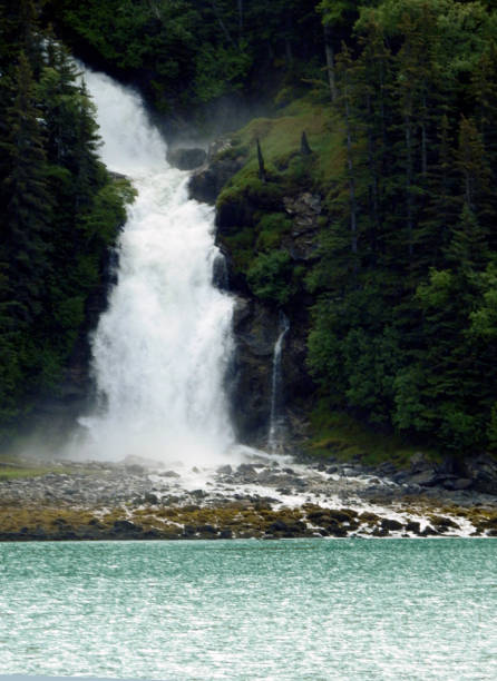 istock Waterfall in Interior Passage, Skagway, White Pass, Chilkoot Pass, Yucon, Klondike, Alaska, United States 1864299087