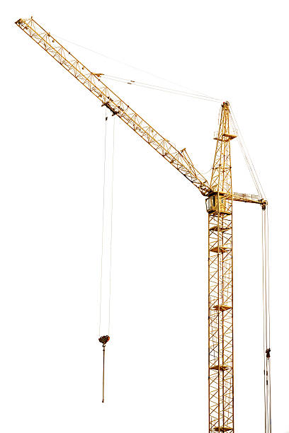 istock single isolated dark golden hoisting crane 186430013
