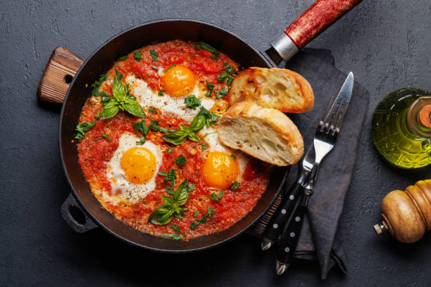 istock Delicious shakshuka breakfast in a pan 1864300147