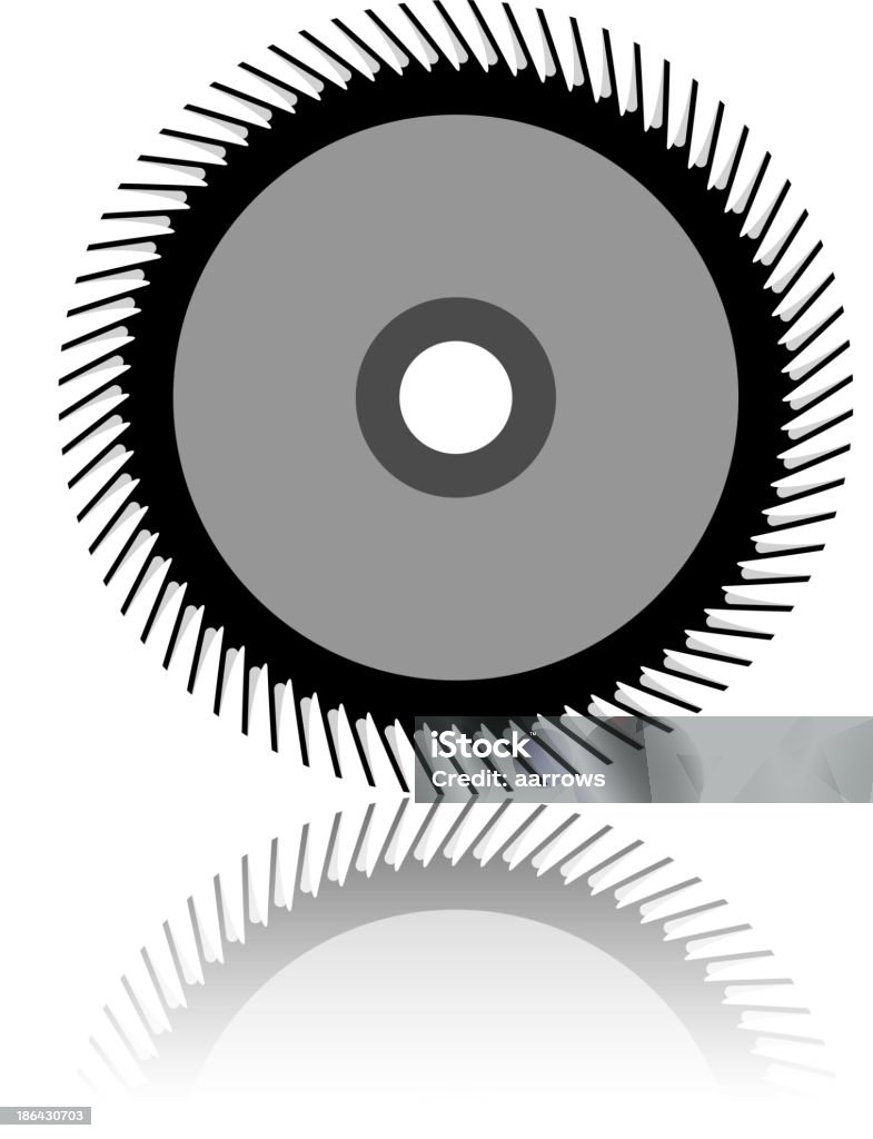 Circular saw blade Circular saw blade on a white background. Vector illustration. Black Color stock vector