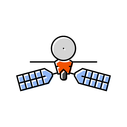 mars reconnaissance orbiter planet color icon vector. mars reconnaissance orbiter planet sign. isolated symbol illustration