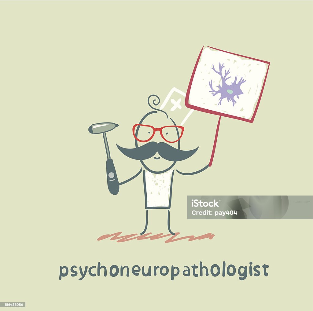 psychoneuropathologist - arte vectorial de Acurrucado libre de derechos