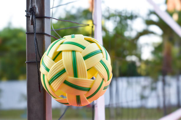 sepak takraw ball - sepak takraw fotografías e imágenes de stock