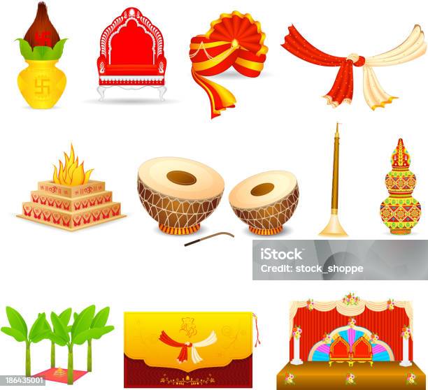 Indische Hochzeit Stock Vektor Art und mehr Bilder von Hochzeit - Hochzeit, Indische Kultur, Hinduismus