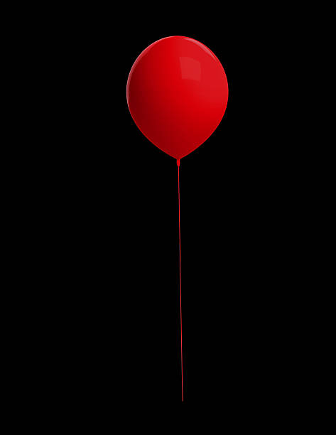 istock Red balloons isolated on black 186435323
