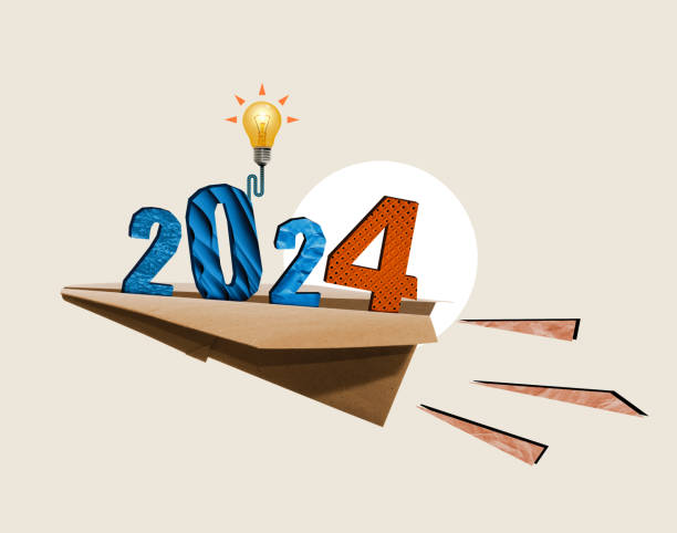 istock Technologies and innovations in 2024. Art collage. 1864356230