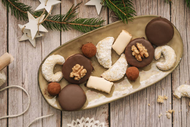 istock Christmas cookies on a plate 1864365132