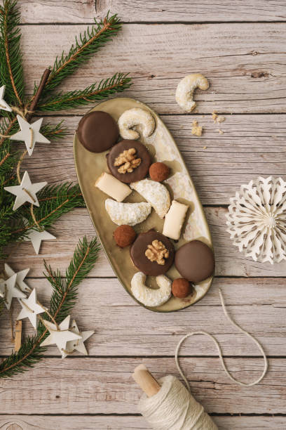 istock Christmas cookies on a plate 1864365140