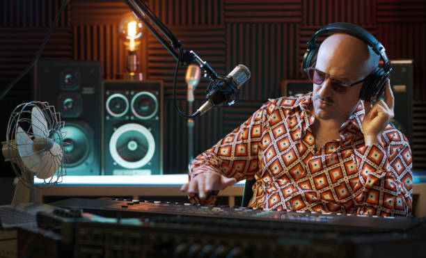 istock Professional musician working in the recording studio 1864376673