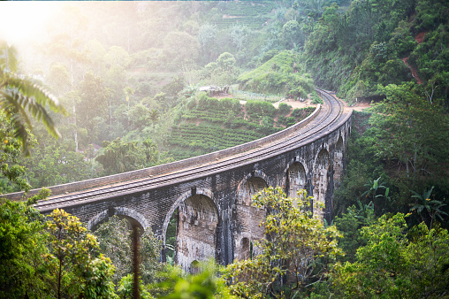 The Nine Arches Bridge is one of the iconic bridges in Sri Lanka.