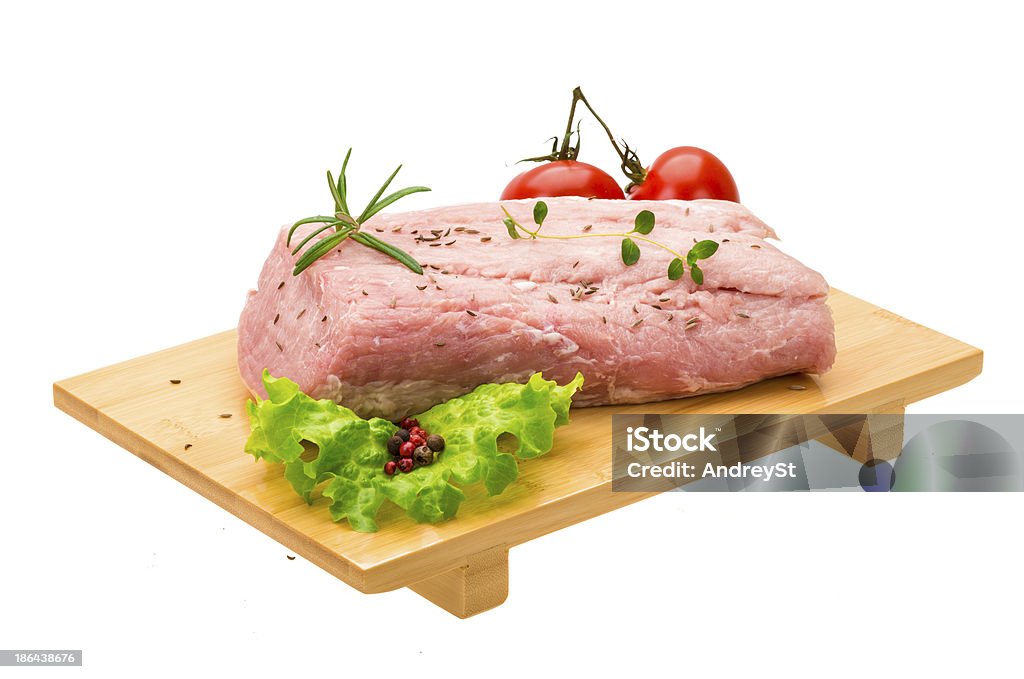 Raw carne suína - Foto de stock de Alecrim royalty-free