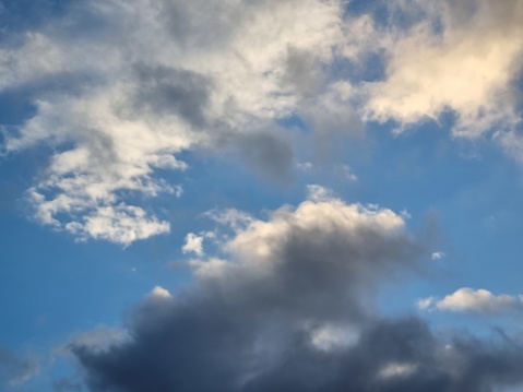 White and grey cloud on blue sky, natural background