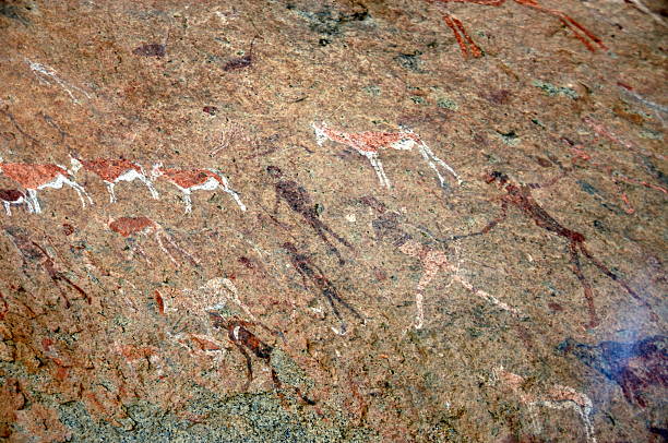 istock White lady wall paintings in Brandberg,Namibia 186440228