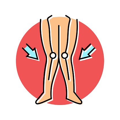 unsteady gait disease symptom color icon vector. unsteady gait disease symptom sign. isolated symbol illustration