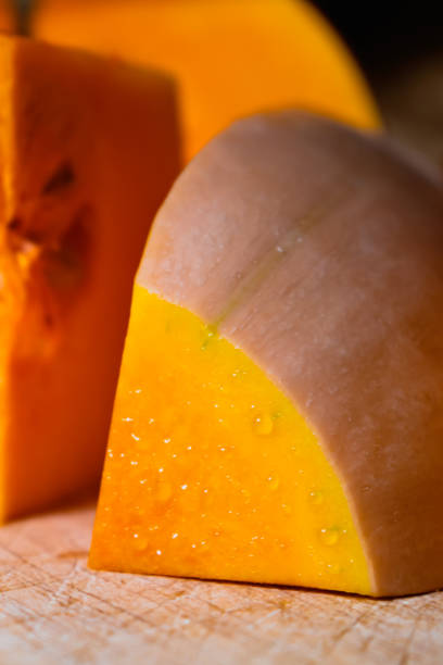 istock Butternut cut into pieces, squash slices with seeds, cucurbita moschata 1864416913