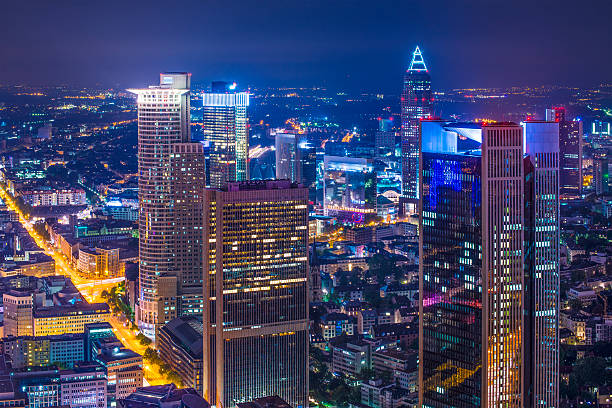 Cityscape of Frankfurt, Germany, the financial center of the country.