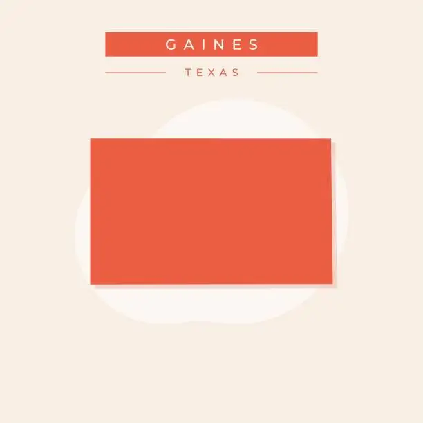 Vector illustration of Vector illustration vector of Gaines map Texas