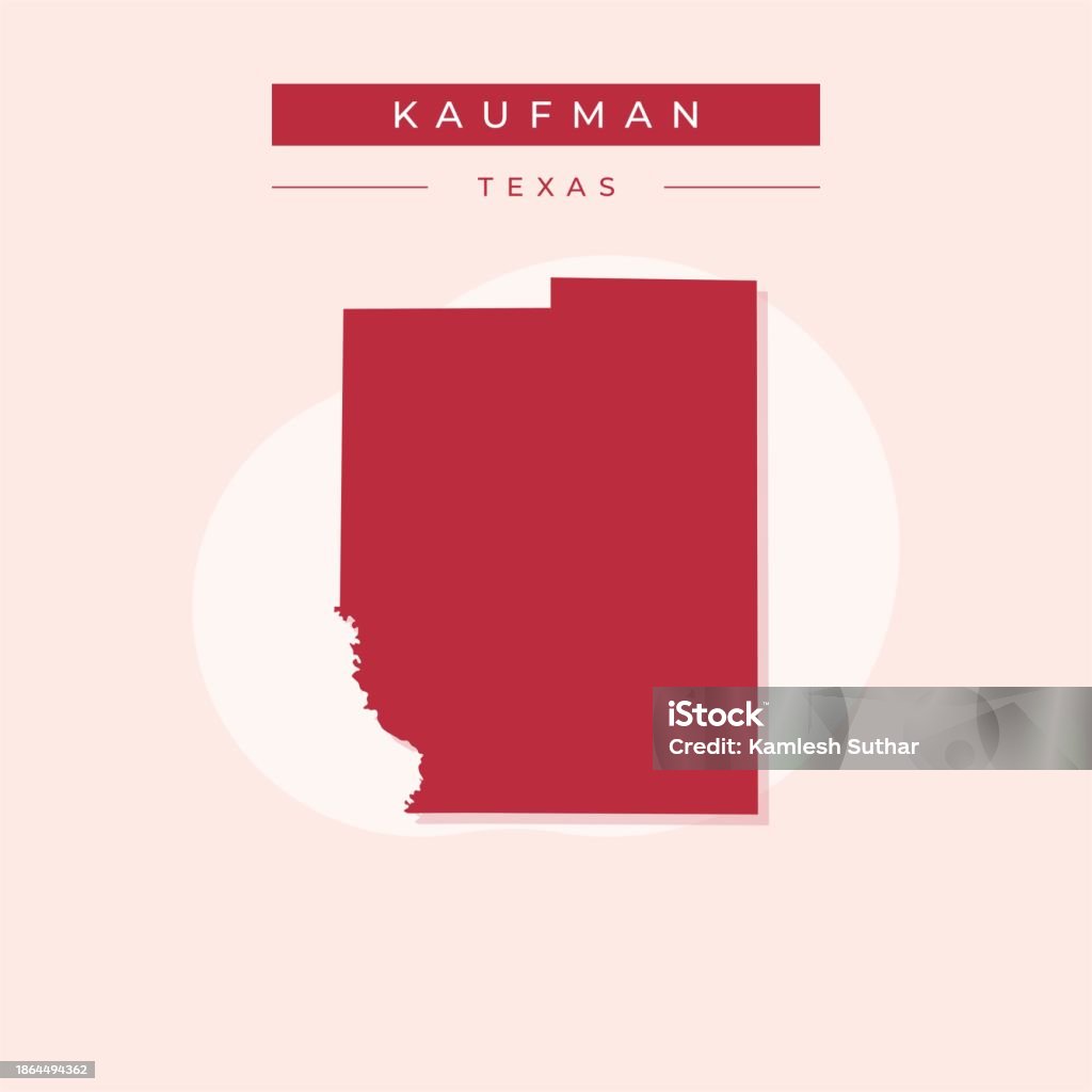 Kaufman Vector Illustration Vector Of Kaufman Map Texas Stock Illustration ...