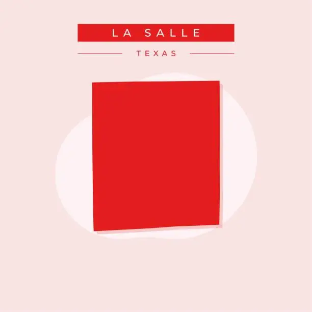 Vector illustration of Vector illustration vector of La Salle map Texas