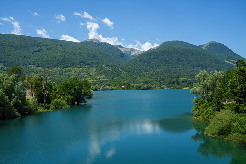 Lake of Barrea, in the Abruzzo National Park, L Aquila province, Italy, at summer