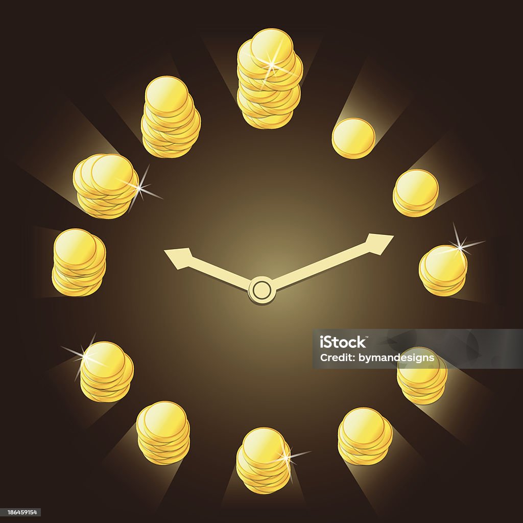 concept  relationship between time and money Abstract stock vector