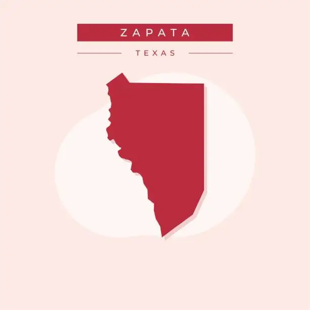 Vector illustration of Vector illustration vector of Zapata map Texas