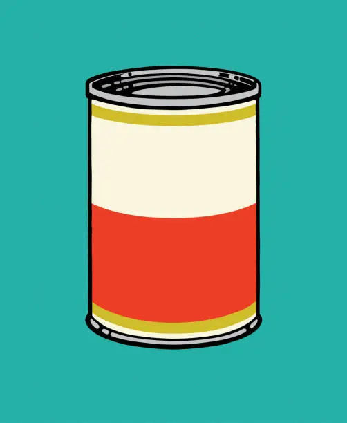 Vector illustration of Pop Art Tin Can
