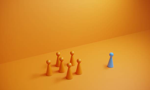 istock Individuality concept with pawns 1864618841