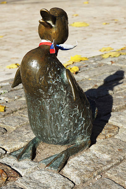istock Copper duckling with the Russian tricolor 186462696